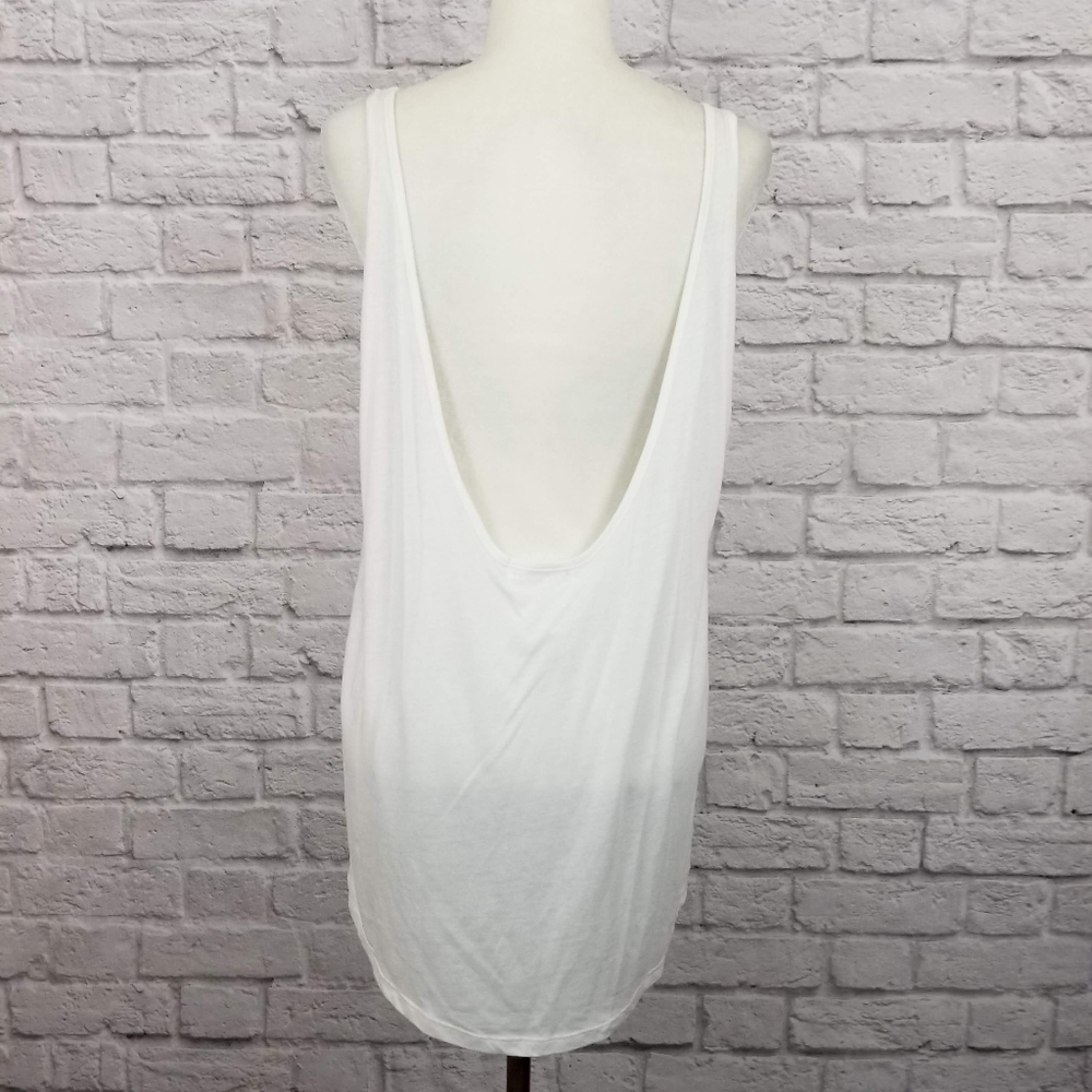 35mm Clothing Mermaid Change graphic white low back tank top women's size M NWT - Picture 6 of 8